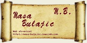Maša Bulajić vizit kartica